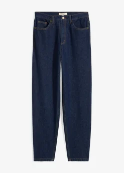 bonprix bonprix Vaqueros capri de talle alto con corte mom Azul oscuro denim Outlet
