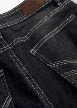 bonprix bonprix Vaqueros capri elásticos, cómodos, 2 unidades azul claro + negro desgastado Best