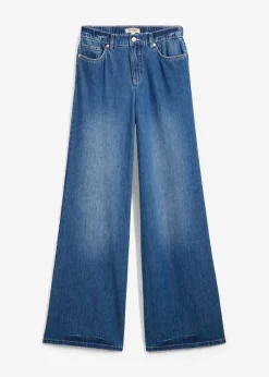 bonprix bonprix Vaqueros con pernera ancha, high waist, largo completo y cintura cómoda Azul piedra usado Hot