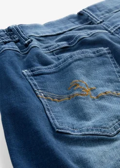 bonprix bonprix Vaqueros con pernera ancha, mid waist, con cintura cómoda Denim desgastado Discount