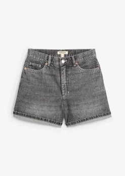 bonprix bonprix Vaqueros cortos poco elásticos con talle alto negro denim usado Clearance