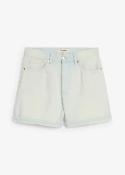 bonprix bonprix Vaqueros cortos poco elásticos con talle alto azul claro denim usado Sale
