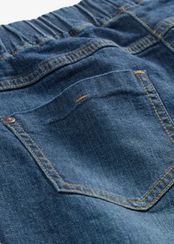 bonprix bonprix Vaqueros de algodón con talle medio y corte slim Azul oscuro vaquero Clearance