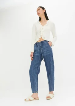 bonprix bonprix Vaqueros de corte barrel, mid waist, cintura cómoda Denim Outlet
