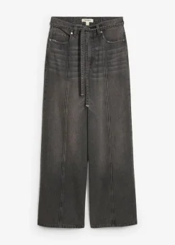 bonprix bonprix Vaqueros de pernera ancha, high waist Denim gris usado Hot