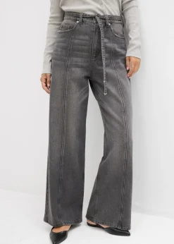 bonprix bonprix Vaqueros de pernera ancha, high waist Denim gris usado Hot