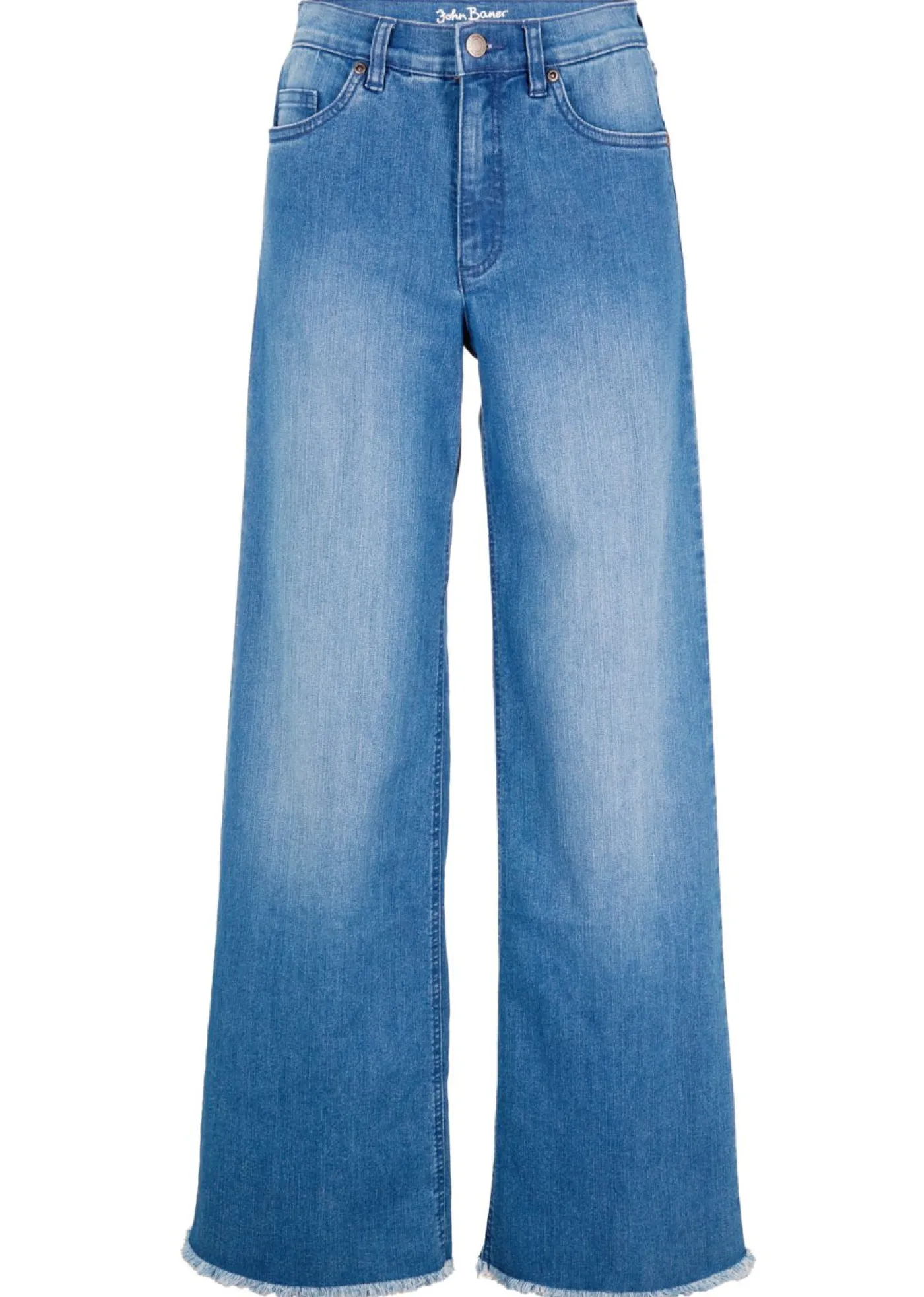 bonprix bonprix Vaqueros de pernera ancha, high waist Azul piedra usado Discount