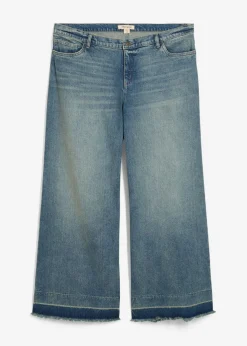 bonprix bonprix Vaqueros de pernera ancha, mid waist denim claro desgastado vintage Clearance