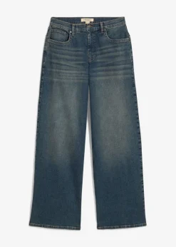 bonprix bonprix Vaqueros de pernera ancha, high waist Denim desgastado