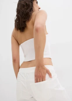 bonprix bonprix Vaqueros de pernera ancha, low waist azul claro denim usado