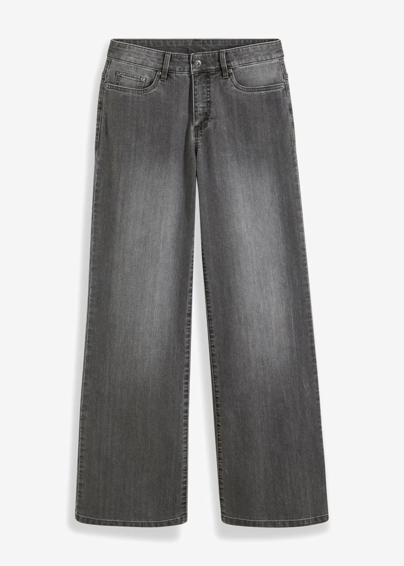 bonprix bonprix Vaqueros de pernera ancha, mid waist, elástico denim gris Outlet