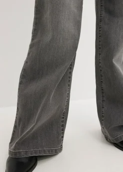 bonprix bonprix Vaqueros de pernera ancha, mid waist, elástico denim gris Outlet