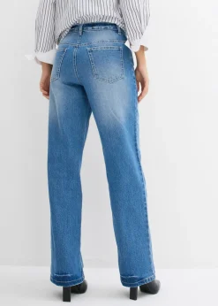 bonprix bonprix Vaqueros de pernera ancha, high waist azul claro denim usado Discount