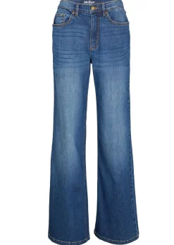 bonprix bonprix Vaqueros de pernera ancha, high waist, de algodón orgánico Denim usado Hot