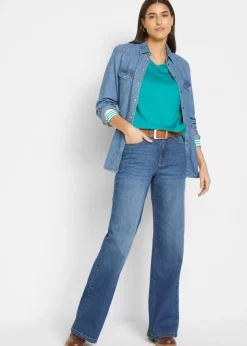 bonprix bonprix Vaqueros de pernera ancha, high waist, de algodón orgánico Denim usado Hot