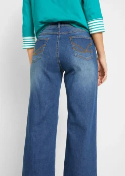 bonprix bonprix Vaqueros de pernera ancha, high waist, de algodón orgánico Denim usado Hot