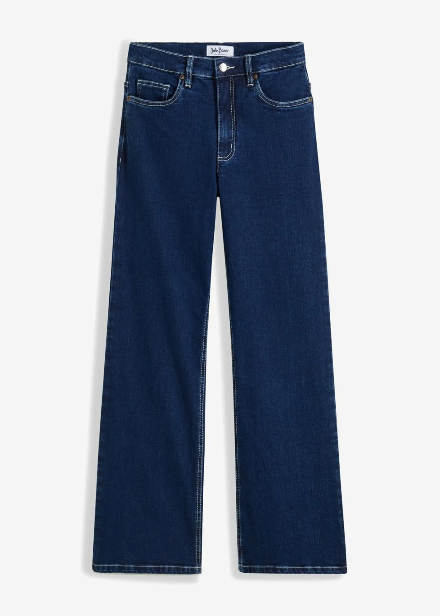 bonprix bonprix Vaqueros de pernera ancha, high waist, de algodón orgánico denim intenso Hot