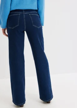 bonprix bonprix Vaqueros de pernera ancha, high waist, de algodón orgánico denim intenso Hot