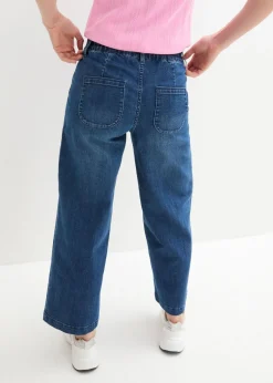 bonprix bonprix Vaqueros de pernera ancha, high waist, cintura cómoda Azul piedra Outlet