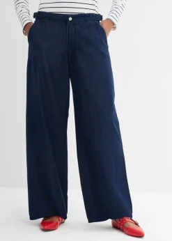 bonprix bonprix Vaqueros de pernera ancha, mid waist Denim azul almirante sin lavar Clearance
