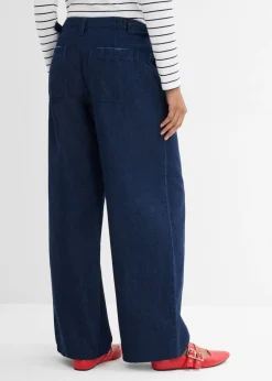 bonprix bonprix Vaqueros de pernera ancha, mid waist Denim azul almirante sin lavar Clearance
