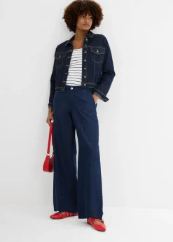 bonprix bonprix Vaqueros de pernera ancha, mid waist Denim azul almirante sin lavar Clearance