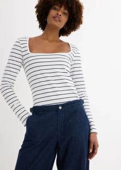 bonprix bonprix Vaqueros de pernera ancha, mid waist Denim azul almirante sin lavar Clearance