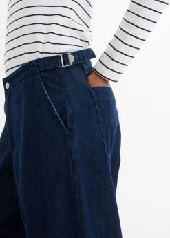 bonprix bonprix Vaqueros de pernera ancha, mid waist Denim azul almirante sin lavar Clearance