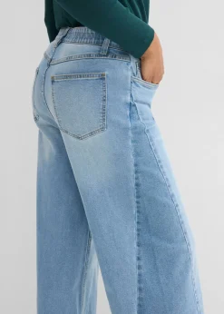 bonprix bonprix Vaqueros de pernera ancha, mid waist azul hielo denim usado New