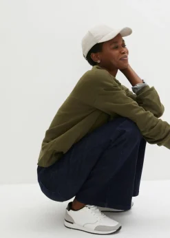 bonprix bonprix Vaqueros de pernera ancha, high waist, cintura cómoda denim intenso Hot