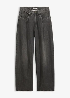 bonprix bonprix Vaqueros de pernera ancha, high waist Denim gris usado Clearance