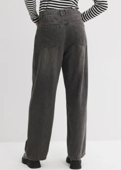 bonprix bonprix Vaqueros de pernera ancha, high waist Denim gris usado Clearance
