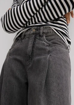 bonprix bonprix Vaqueros de pernera ancha, high waist Denim gris usado Clearance