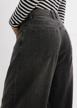 bonprix bonprix Vaqueros de pernera ancha, high waist Denim gris usado Clearance