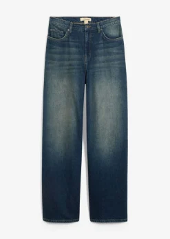 bonprix bonprix Vaqueros de pernera ancha, high waist Azul oscuro denim Discount