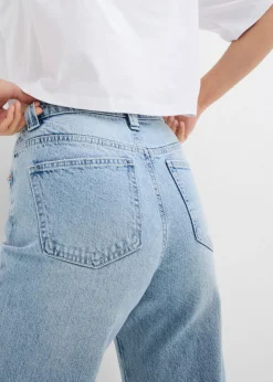 bonprix bonprix Vaqueros de pernera ancha, high waist, low stretch azul hielo denim usado Sale