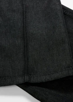 bonprix bonprix Vaqueros de pernera ancha, mid waist negro denim usado Sale