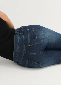 bonprix bonprix Vaqueros elásticos con corte pitillo y tiro medio denim intenso Clearance