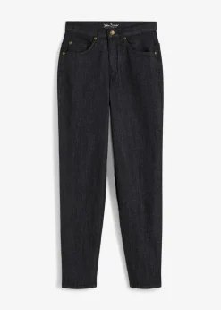 bonprix bonprix Vaqueros elásticos de cintura alta y corte mom Denim negro desgastado New