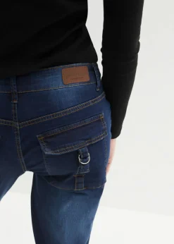 bonprix bonprix Vaqueros elásticos de corte capri Azul oscuro Outlet