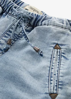 bonprix bonprix Vaqueros elásticos deportivos de talle medio Denim oscuro desgastado Best