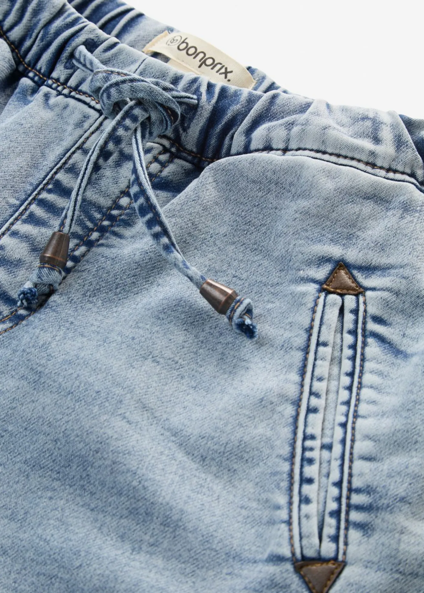 bonprix bonprix Vaqueros elásticos deportivos de talle medio Denim oscuro desgastado Best