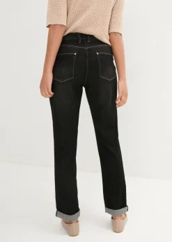 bonprix bonprix Vaqueros elásticos tipo boyfriend, mid waist Negro denim New