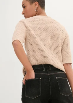 bonprix bonprix Vaqueros elásticos tipo boyfriend, mid waist Negro denim New
