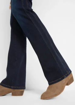 bonprix bonprix Vaqueros moldeadores con corte bootcut y talle alto Azul marino desgastado Discount