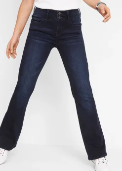 bonprix bonprix Vaqueros moldeadores y suaves con corte bootcut y talle alto azul oscuro denim usado Best
