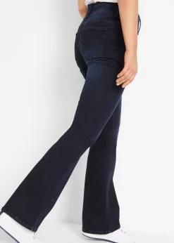 bonprix bonprix Vaqueros moldeadores y suaves con corte bootcut y talle alto azul oscuro denim usado Best