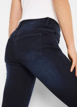 bonprix bonprix Vaqueros moldeadores y suaves con corte bootcut y talle alto azul oscuro denim usado Best