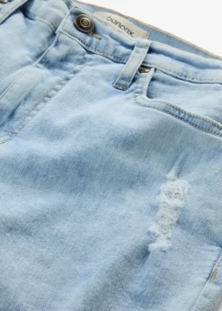 bonprix bonprix Vaqueros mom, high waist, con efecto roto Denim gris usado Best