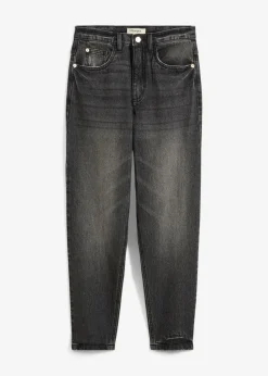 bonprix bonprix Vaqueros mom, high waist, low stretch, cropped negro denim usado New
